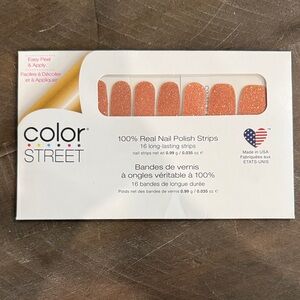 Color Street Sparkling Orange Nail Strips- Coming in Hot